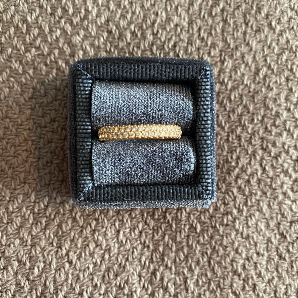 Pandora Rose Gold Pave Eternity Band